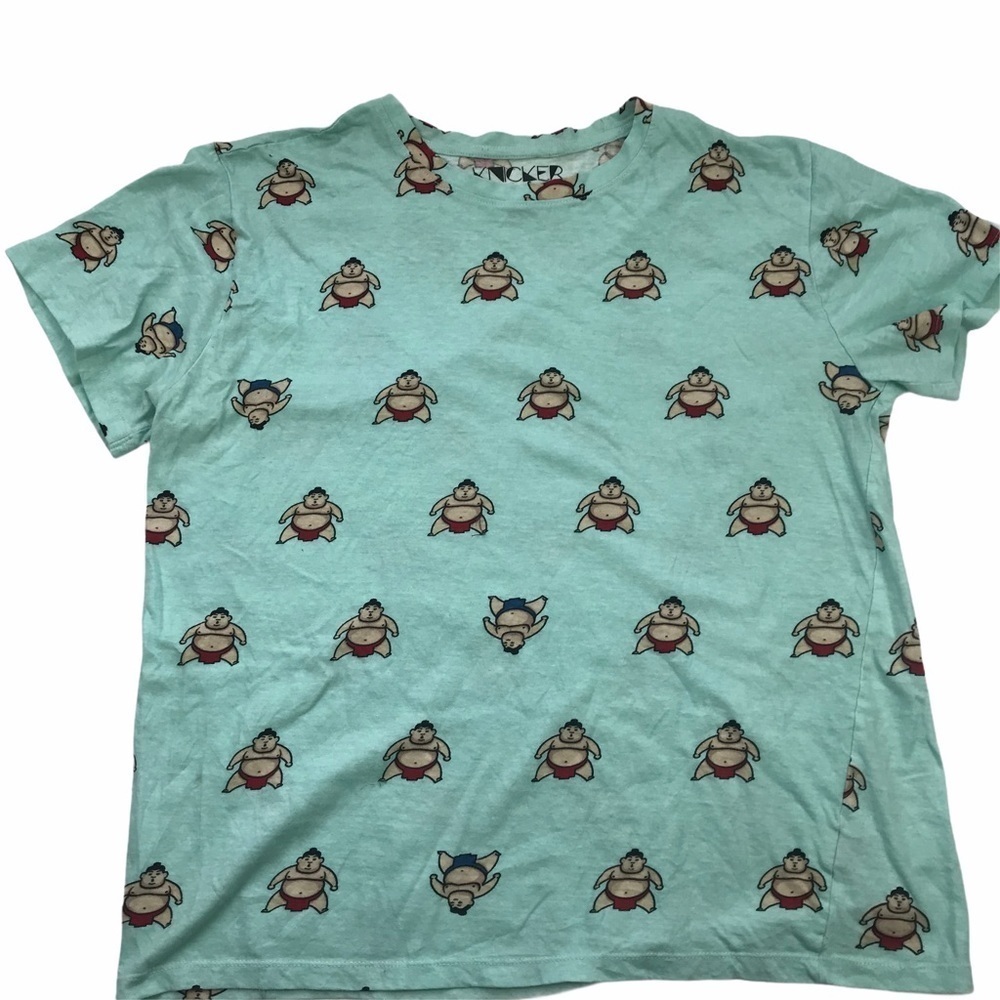 Knicker Bocker Sumo Wrestler Green Short Sleeve T
